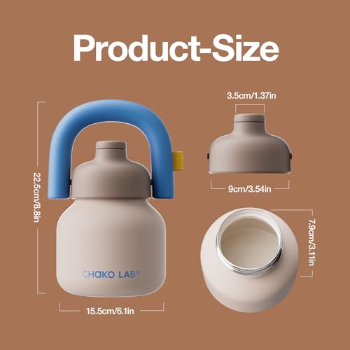 Water Bottle with Straw and Carry Handle 33oz