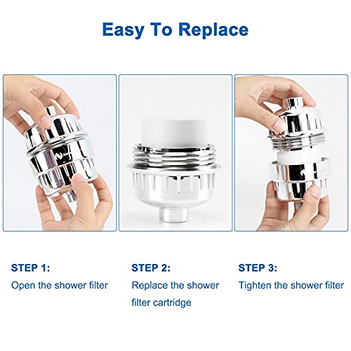 15 Stage Replacement Cartridge Universal High Output Shower Filter with VC (4 Count)