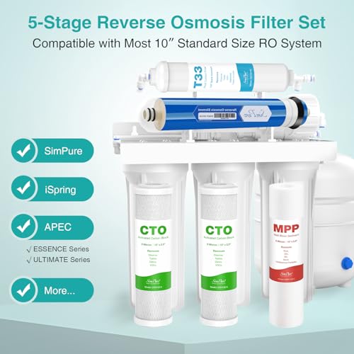 50 GPD Reverse Osmosis Water Filter Replacement Set (5 Count)
