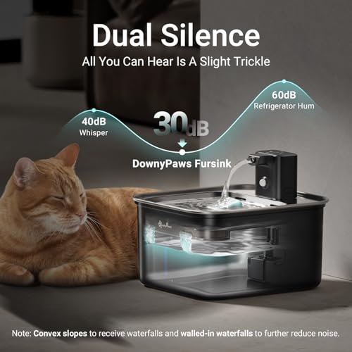 Cat Water Fountain Stainless Steel Wireless Automatic