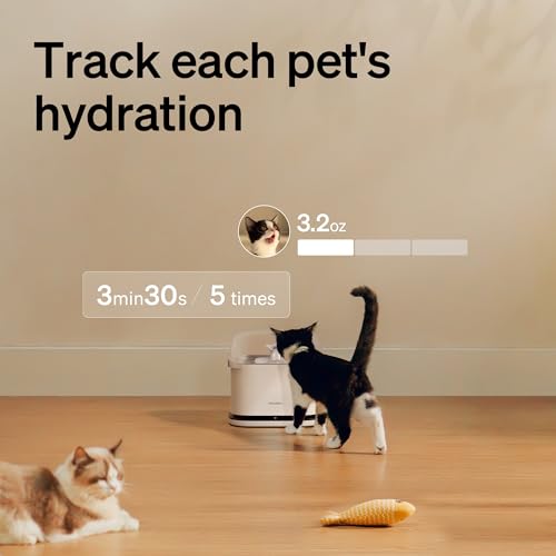 RFID Multi Cats Water Fountain with Cat Recognition & Hydration Monitoring
