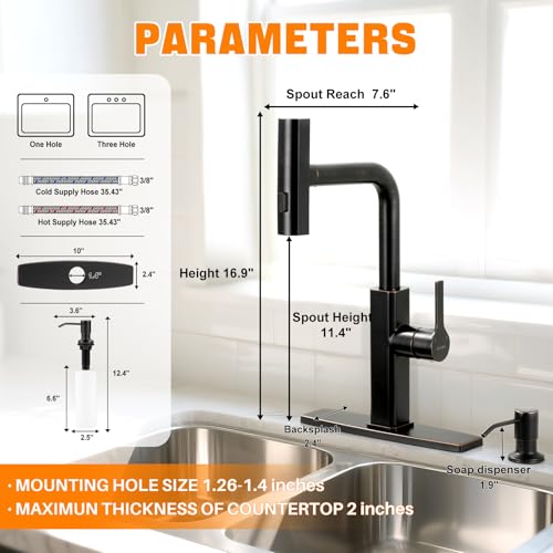 Kitchen Faucet with Pull Down Sprayer