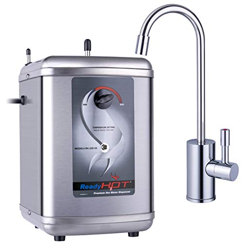 41-RH-200-F570-CH Instant Hot Water Dispenser System, 2.5 Quarts Manual Dial Single Lever Hot Water Faucet, Polished Chrome