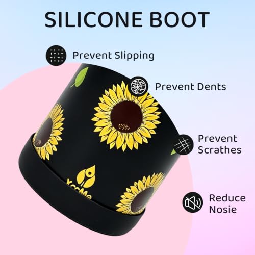 32oz Sunflower Gift Stainless Steel Water Bottle with Straw
