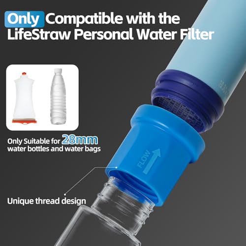 2 Pcs Water Filter Coupling Compatible with LifeStraw