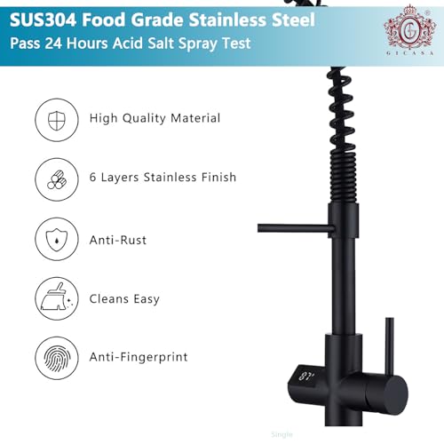Kitchen Faucet with Temperature Digital Display