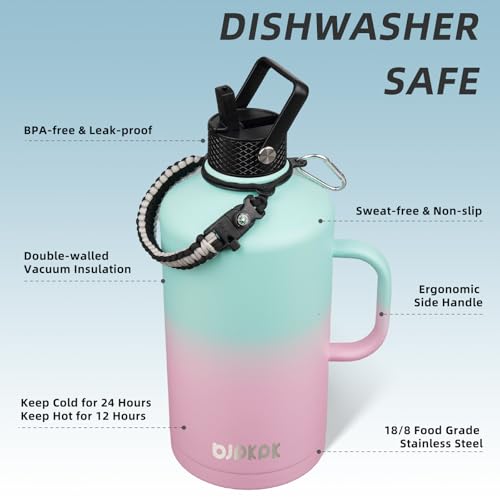 128oz Insulated Water Bottle with Straw Lid
