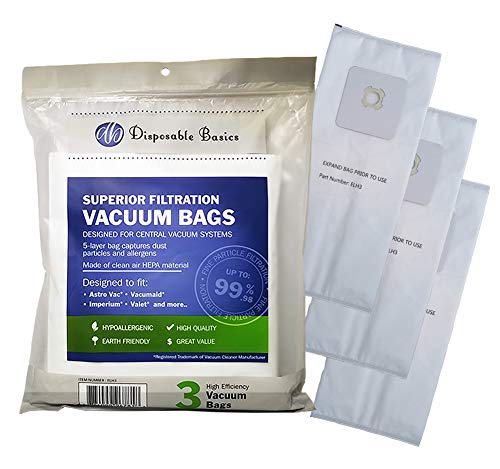 HEPA Filtration Bags ELH3 Replacement for AstroVac (3 Count)