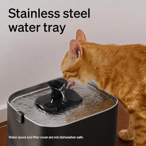Upgrade Cat Water Fountain Stainless Steel Tray