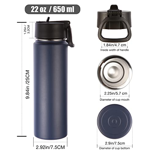 Insulated Water Bottles with Straw Bulk 2 Pack