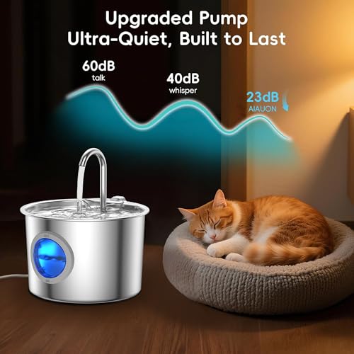 Cat Water Fountain Stainless Steel (74.39 Ounce)