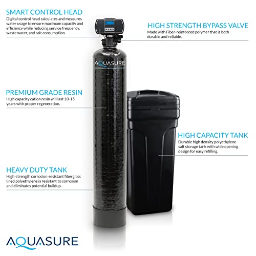 48 000 Grains Whole House Water Filtration Bundle with Digital Metered Control Softener