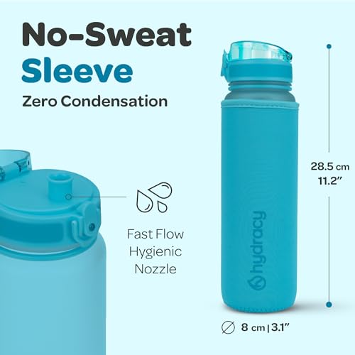 Motivational Water Bottle with Time Marker & Fruit Infuser 32 oz
