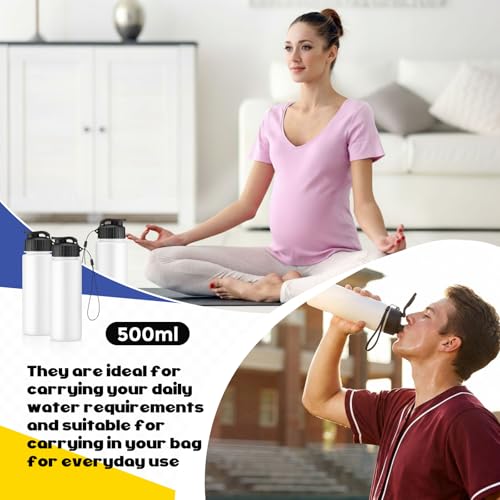 20 Pcs 17 Oz Plastic Water Bottles Bulk Sports (20 Count)
