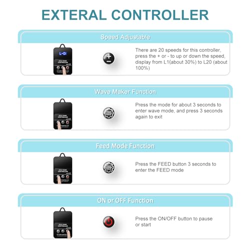 400GPH Aquarium Return pump with LCD display controller