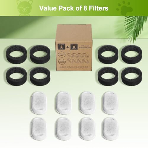 8 Pack Cat Water Fountain Filters