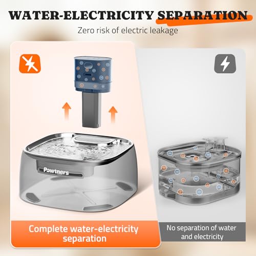 Pumpless Cat Water Fountain Stainless Steel 108oz