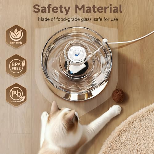 Glass Cat Water Fountain