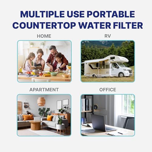 8 Stage Countertop Reverse Osmosis Water Filter System with UV