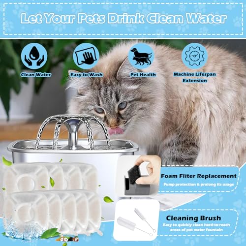 39 Pcs Cat Water Fountain Filters for Veken 95oz (39 Count)
