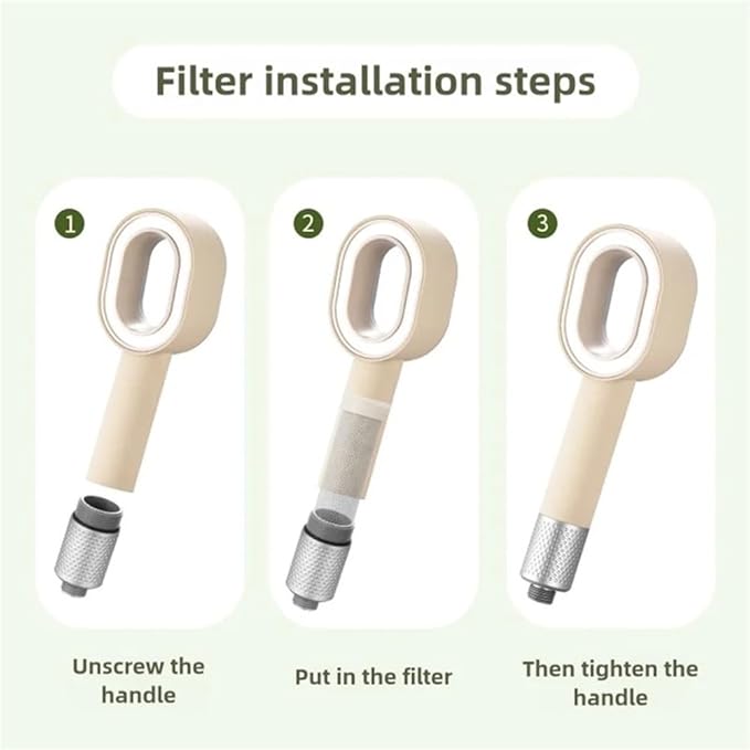 Replacement Shower Head Carbon Fiber Filter Set Water Purification Remove Chlorine/Fluoride/Hard Water For Shower Water Cleaning(3PCS)