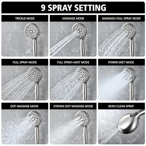 Handheld Shower Head with Filter for Hard Water