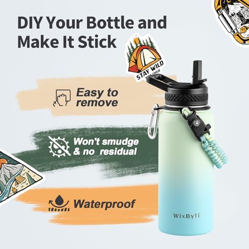 32 oz Insulated Water Bottle with Straw