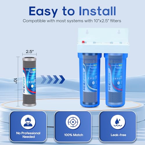 2.5" x 10" Whole House Water Filter Combo Kit (4 Count)