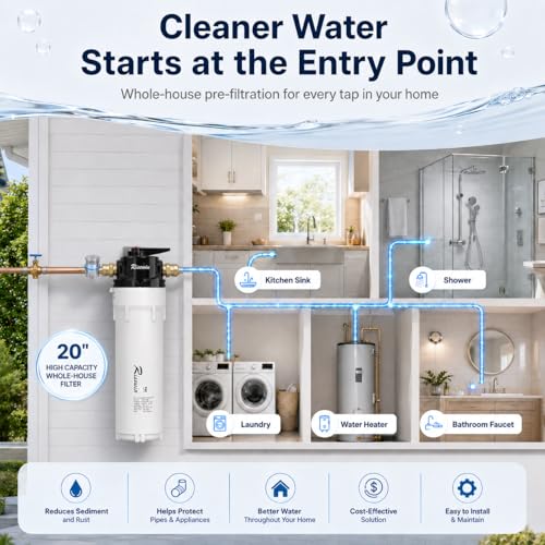 20'' Whole House Water Filter System with Bypass
