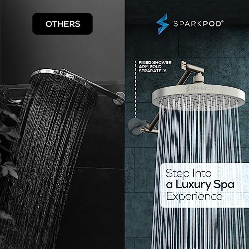 8" Round Rain Shower Head with 11" Shower Arm