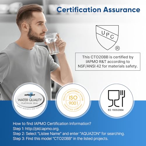 5 Micron 20" x 4.5" Whole House Coconut Shell Activated Carbon Water Filter Replacement Cartridge (2 Count)