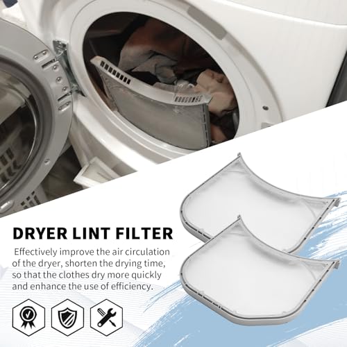 2Pcs Dryer Lint Filter ADQ56656401 Replacement for LG (2 Count)