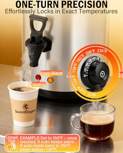 Electric Insulated Beverage Dispenser With Heating