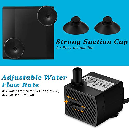 3W 50GPH Mini Submersible Water Pump