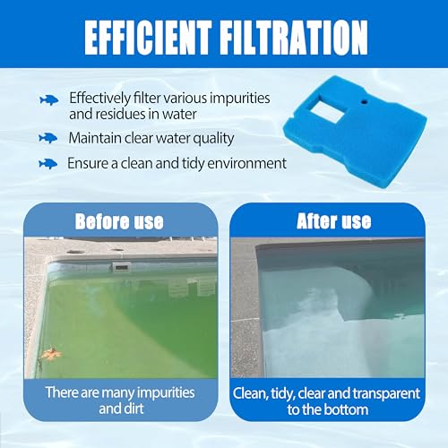 Replacement Pond Filter Pad Fountain Sponge For VIVOHOME Pond Filter 530 (3 Count)