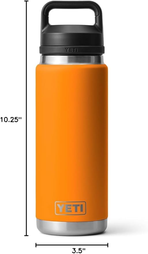 YETI Rambler 26 oz Bottle, Vacuum Insulated, Stainless Steel with Chug Cap, King Crab