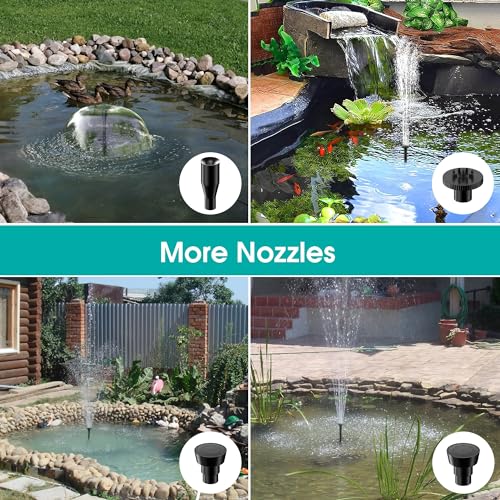 30W Solar Pond Filter with Fountain Pump 360 GPH for Outdoor Pond