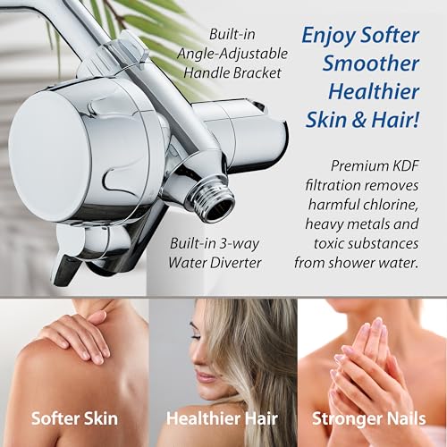 Combo Shower Head Water Filter with Built