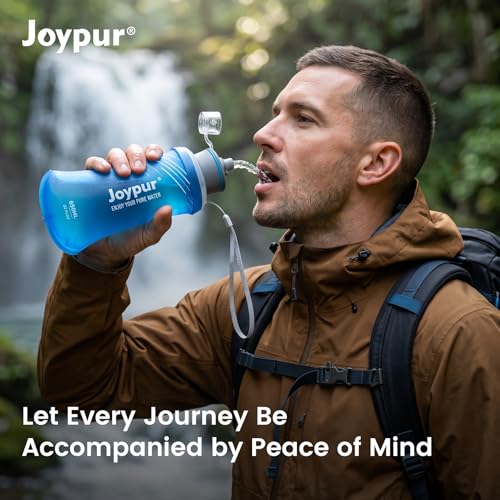 Collapsible Water Filter Bottle with 0.01 Micron Filtration