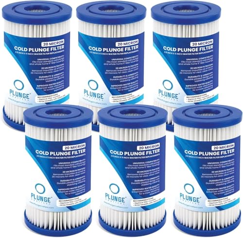 5" x 2.5" Fits The Pod Ice Chiller Cold Plunge Water Filter Cartridges (6 Count)