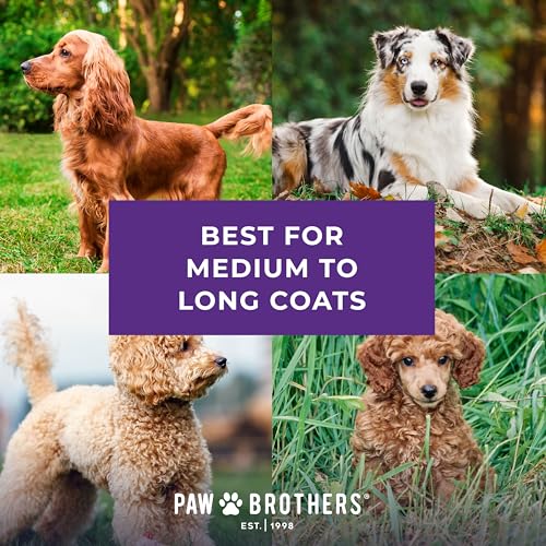 Paw Brothers Soft Flat Slicker Brush for Dogs