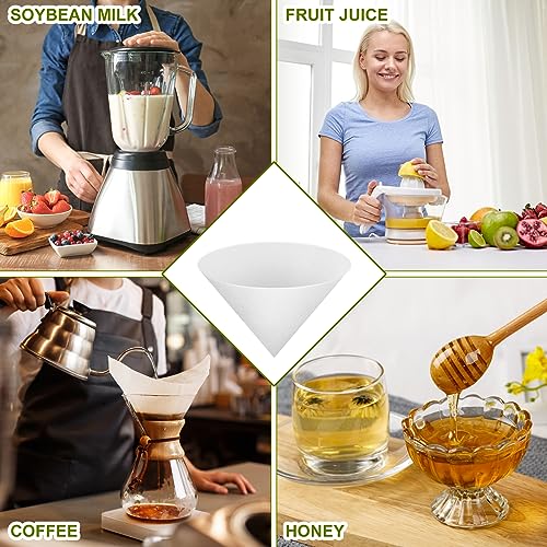 20pcs Deep Fryer Oil Filter 4.5 Inch Non Woven Maple Syrup Filter Cones Cooking Oil Filters for Restaurant Kitchen Cafe Hotel (20 Count)