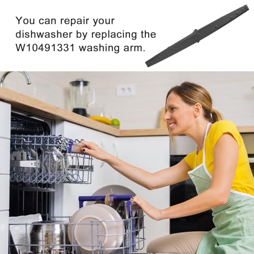 W10491331 Dishwasher Spray Arm Replacement Arm Compatible with Whirlpool