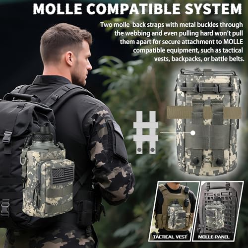 Half Gallon Water Bottle Insulated with Sleeve