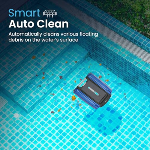 SE Solar Powered Automatic Robotic Pool Surface Skimmer Cleaner with 24