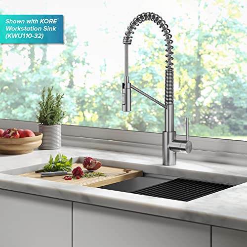 Stainless Steel 21 in Touchless Pull Down Faucet KSF