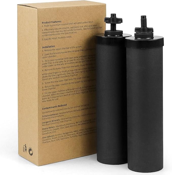 Activated Carbon Water Filters fit for Berkey® Filtration System (2 Count)