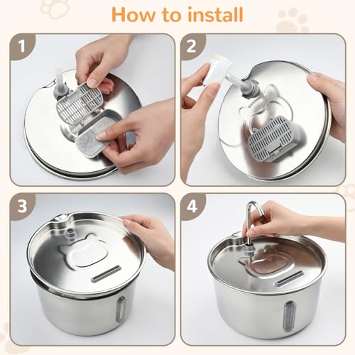 Stainless Steel Cat Water Fountain