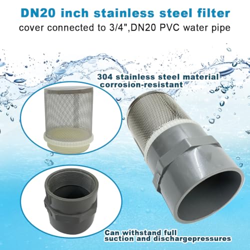 DN20 inch Stainless Steel Filter Cover Connected to 3