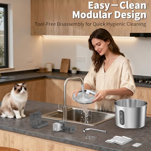Stainless Steel Cat Fountain